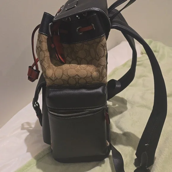 Coach Black and Brown Men's Backpack - Picture 3 of 4